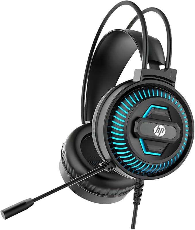 Gaming Headset Hp P2 Connection Blue Light Dhe-8001 Blac