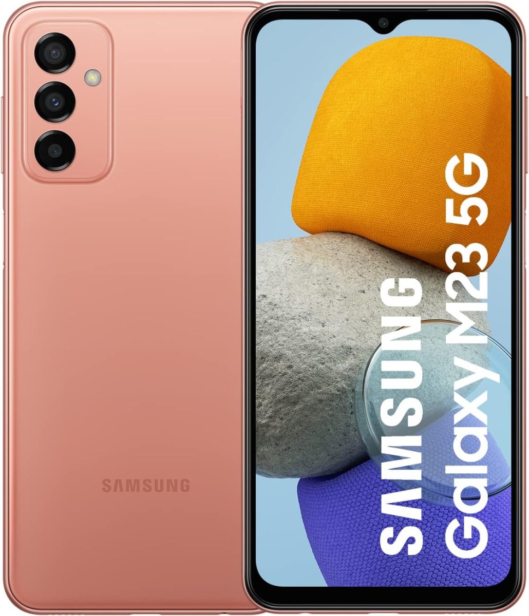 Samsung Galaxy M23 5G Mobile Phone SIM Free Android Smartphone 4GB RAM 128GB Storage Orange Copper
