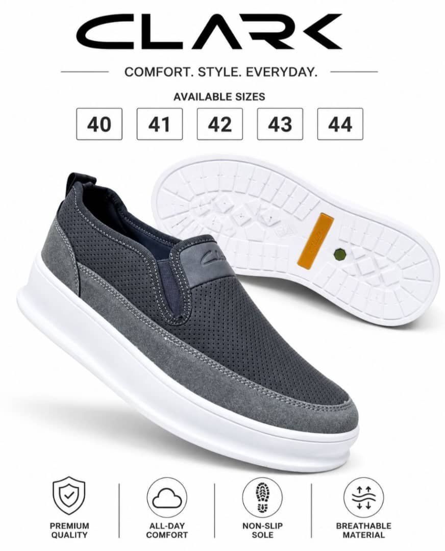 Clark Canvas Shoes Casual Gray